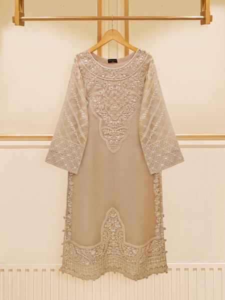 AGHANOOR 3 PIECE - PURE ORGANZA EMBROIDERED SUIT