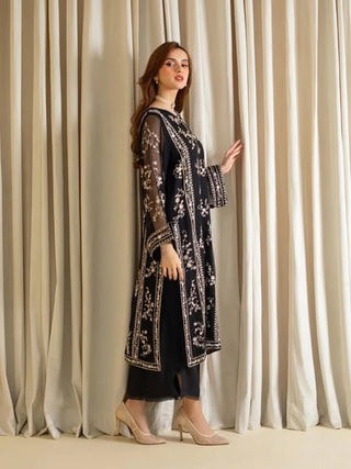 2 PIECE - EMBROIDERED CHIFFON SUIT