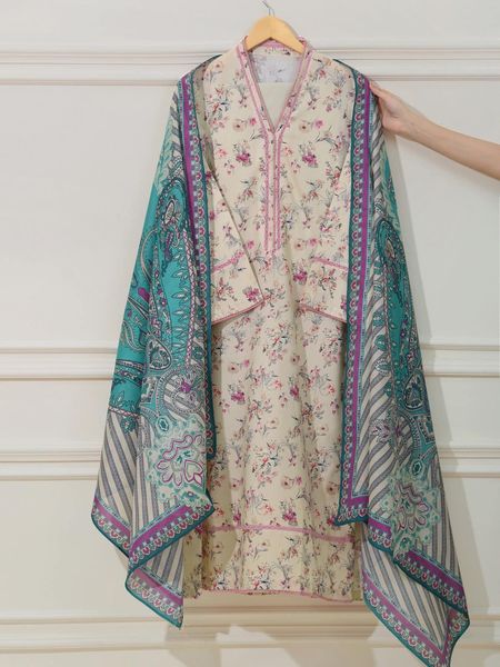 PURE PRINTED LAWN SUIT