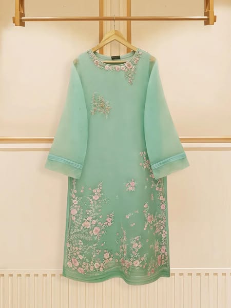 AGHANOOR 3 PIECE - PURE ORGANZA EMBROIDERED SUIT