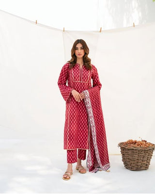 AGHANOOR 3 PIECE - DIGITAL PRINTED LAWN SUIT