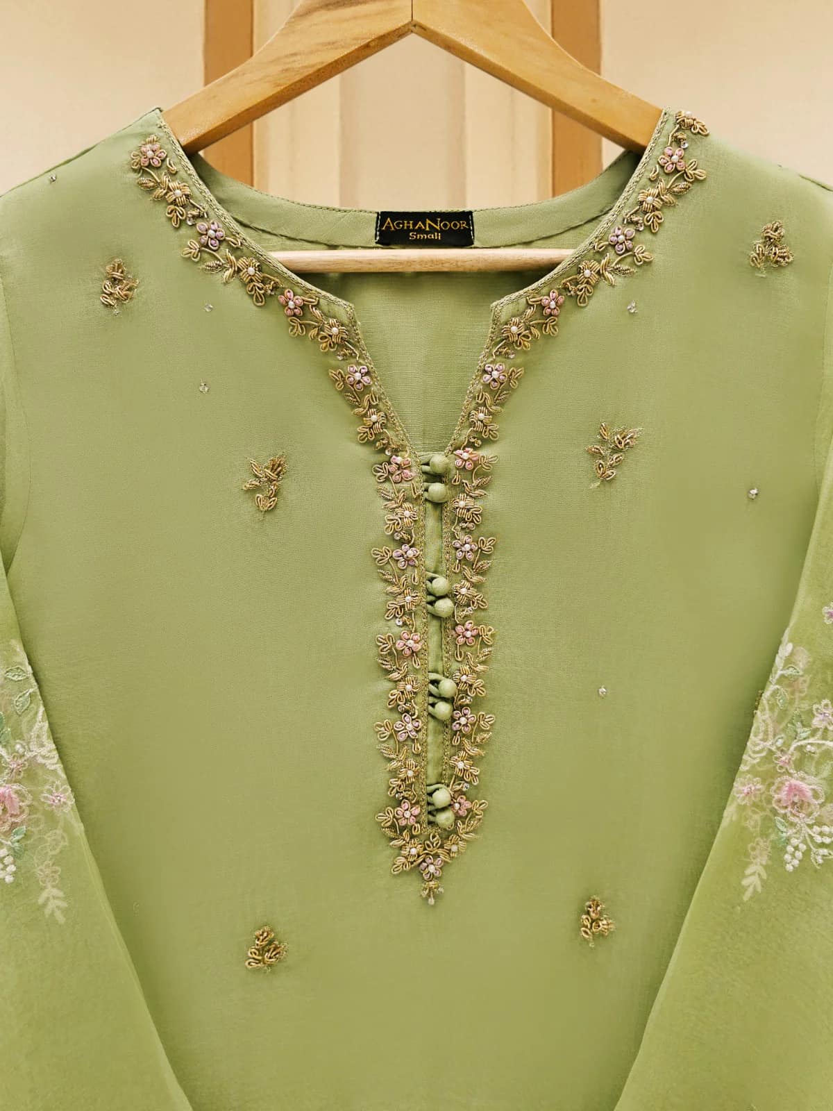 AGHANOOR 3 PIECE - PURE ORGANZA EMBROIDERED SUIT