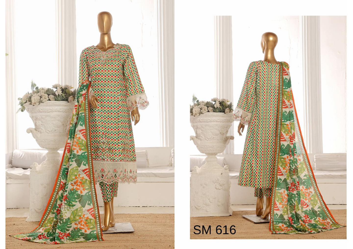 BIN SAEED EMBROIDERED LAWN FROCKS 3PCS STITCHED COLLECTION