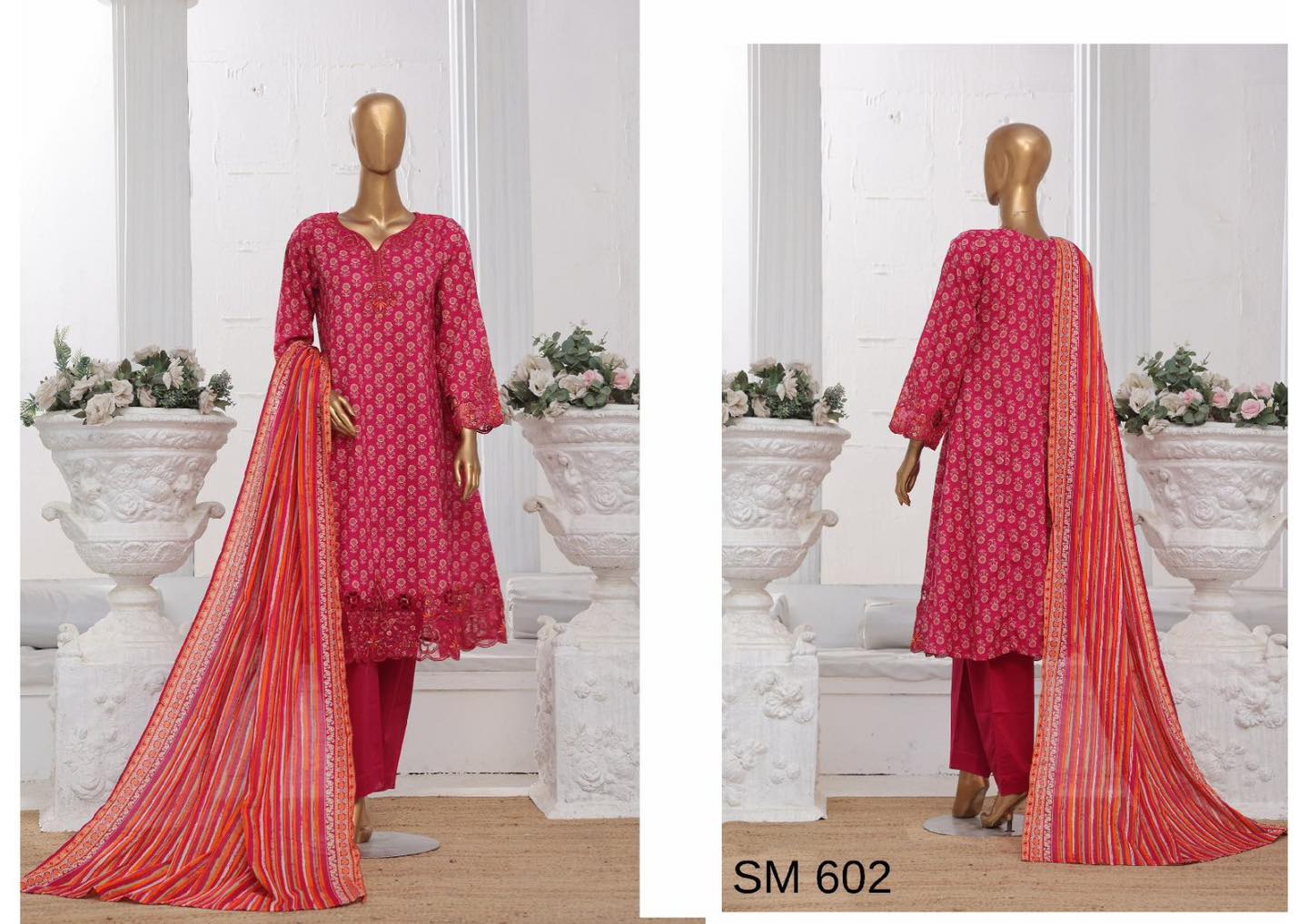 BIN SAEED EMBROIDERED LAWN FROCKS 3PCS STITCHED COLLECTION