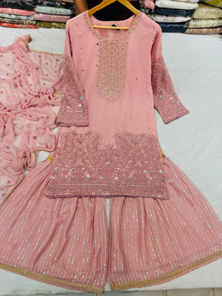 3 Pcs - Chiffon Gharara