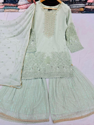 3 Pcs - Chiffon Gharara