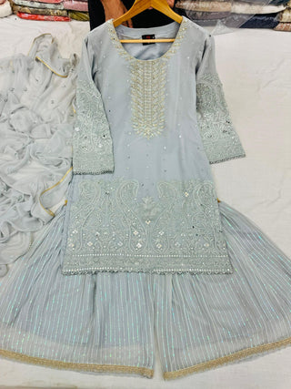 3 Pcs - Chiffon Gharara