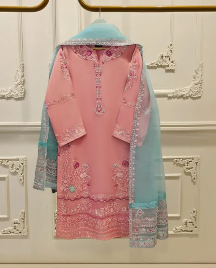 3 Piece - Pure Organza Embroidered Suit