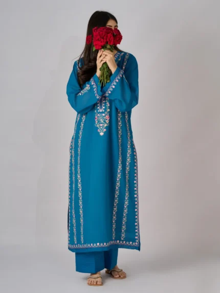 Agha Noor 2 Piece - Embroidered Pure Swiss Voile Suit