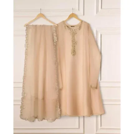 Aghanoor 3 Piece - Pure Organza Embroidered Suit